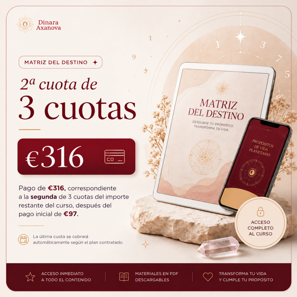 2ª cuota de 3 – €316